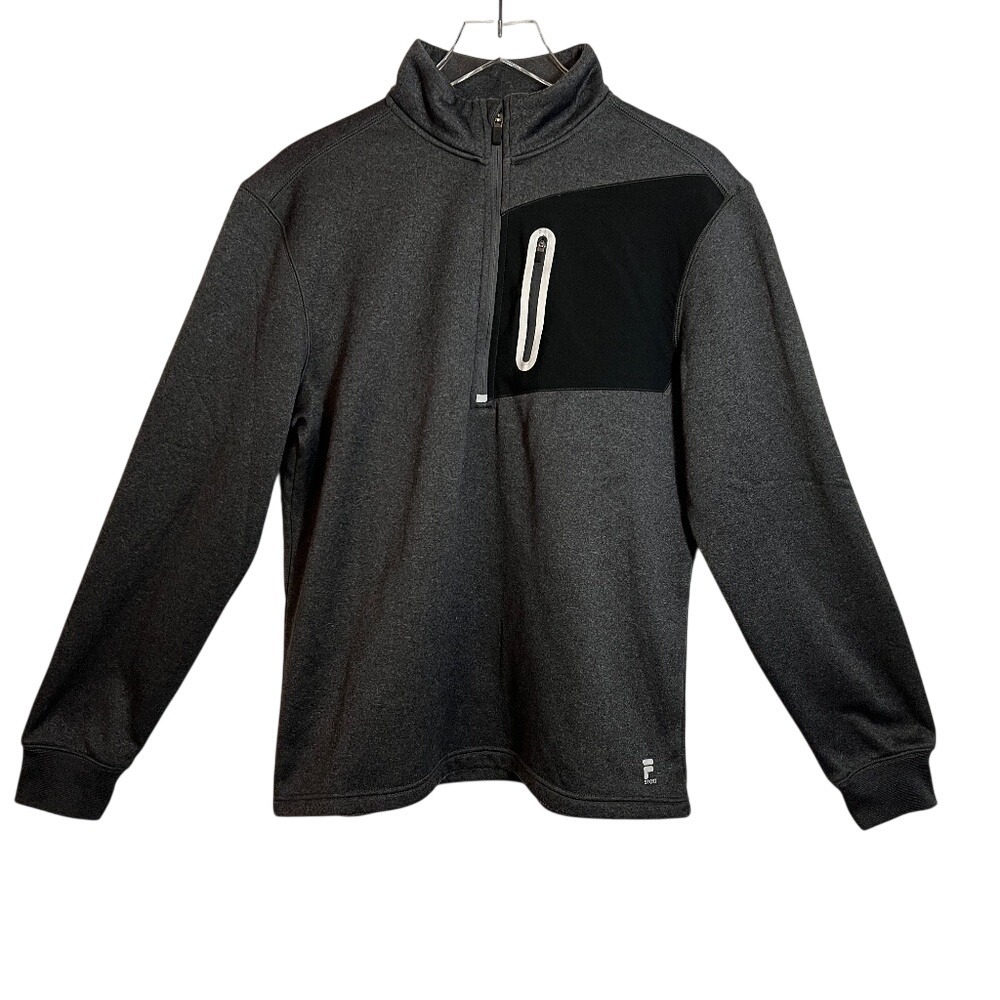 FILA SPORT‎ Men's Charcoal Gray 1/4 Zip Pullover Athletic Performance Jacket M